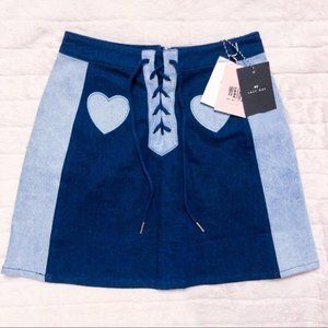 NWT Lazy Oaf denim skirt